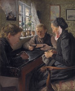 Uma criança visitando seus avós em um domingo de Laurits Andersen Ring