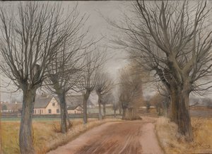 Uma estrada perto de Vinderød, Zelândia de Laurits Andersen Ring