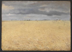 Um campo de centeio perto de Ring Village de Laurits Andersen Ring