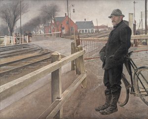 Esperando o Trem. Passagem de Nível pela Roskilde Roskilde de Laurits Andersen Ring