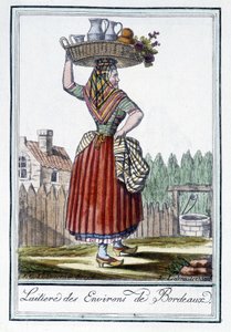 Laitiere des environs de Bordeaux - in "Encyclopédie des voyages" de J. Grasset St Sauveur, Deron, Paris