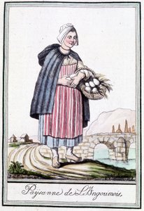 Camponesa de Angoumois - in "Encyclopedia of Travels" de J. Grasset St Sauveur, Deron, Paris de L.F. Labrousse