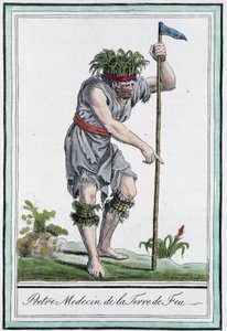 Médico sacerdote da Terra de Fogo (Chile) - in "Encyclopedia of Voyages" de J.Grasset St Sauveur de L.F. Labrousse