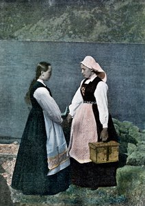 Mulher do Correio, Sognafjorden, Noruega, c1890 de L Boulanger