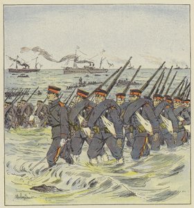Desembarque de linfontera japonesa em Pi-Tse-Ouo de L. Malespine