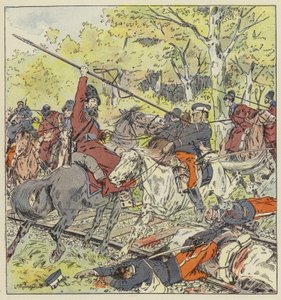 Noivado de cavalaria na linha de Port Arthur de L. Malespine