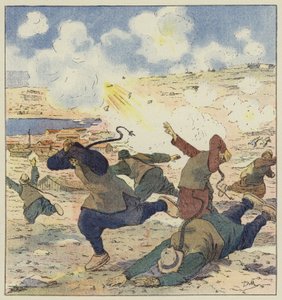 Escapada chinesa para o primeiro bombardeio de Port Arthur de L. Malespine