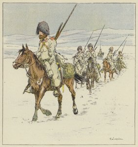Cossacos atravessam Yalou de L. Malespine