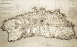 Mapa de Minorca de L. S. de la Rochette