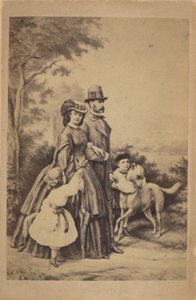 Franz Joseph I e Elisabeth da Áustria e a sua família imperial (ilustração) de L. T. Neumann
