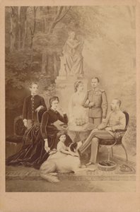 Franz Joseph I e Elisabeth da Áustria e a sua família imperial (ilustração) de L. T. Neumann