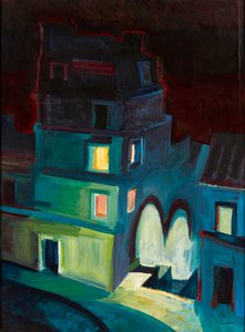 Noturno (óleo a bordo) de Lachlan Goudie