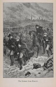 Retirada de Moscou, ilustração da "História da França de Little Arthur: dos primeiros tempos à queda do 2º Império", publicada em 1899