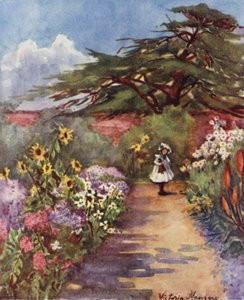 Old English Garden, Brockwell Park (cor litho)