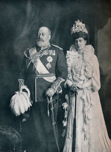 Rei Eduardo VII com a Rainha Alexandra, c1908 1911 de Lafayette