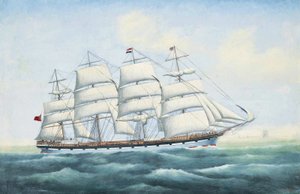 O navio de ferro de quatro mastros "County of Linlithgow"