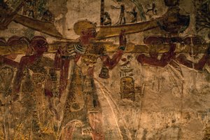 Bas-relevo do templo de Derr, Baixa Núbia, Egito, civilização egípcia, Novo Reino, Dinastia XIX