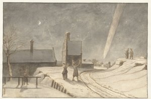 Estrela de Tailed sobre Alkmaar, 1681 de Lambert Doomer
