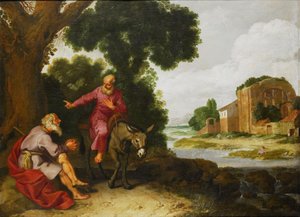 O profeta de Betel encontra o homem de Deus de Judá de Lambert Jacobsz