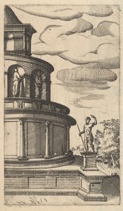Vista parcial de um edifício [Sepulchrum Adriani] da série 