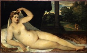 Vénus (Vénus). Pintura por Lambert Sustris (1515 ou 1520-após 1591). Óleo sobre tela