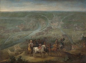 Comandantes franceses no cerco de Rheinberg, c.1675 (óleo sobre tela) de Lambert de II Hondt