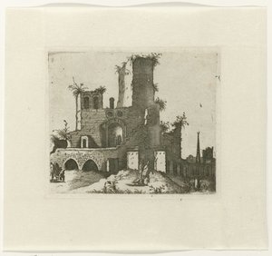 Ruína conheceu rechthoekige toren Desenhos de ruínas de várias manufaturas muito úteis para pintores e outros artistas do gênero (título da série)