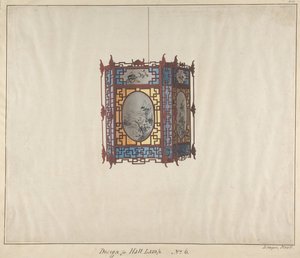 Desenho para uma Lâmpada de Hall No.6, ca. 1845. de Lamqua