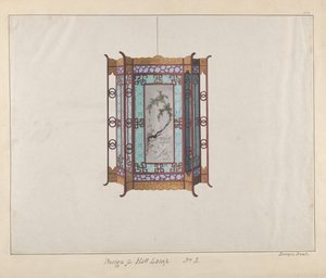 Desenho para uma Lâmpada de Hall, ca. 1800-1810 . de Lamqua