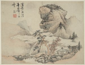 Paisagem no estilo dos antigos mestres: depois de Fang Congyi (ativo c. 1340-80)