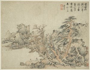 Paisagem no estilo dos antigos mestres: depois de Wang Meng (c. 1308-1385)