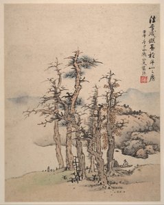 Paisagens depois dos mestres Song e Yuan, 1642.