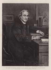 O Reverendíssimo Edward White Benson, DD, Arcebispo de Canterbury (gravura) de Lance Calkin
