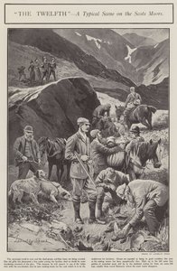 "The Twelth" - uma cena típica sobre os mouros escoceses (litho) de Lancelot Speed