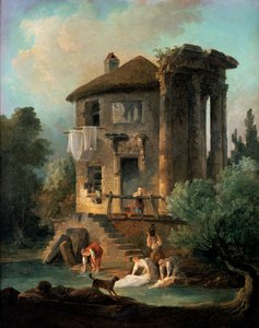 O templo de Vesta em Tivoli, Roma, 1831