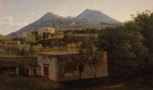 Vista do Vesúvio a partir de Portici, c.1824 (óleo sobre tela) de Lancelot Theodore Turpin de Crisse