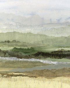 Paisagem verde em camadas