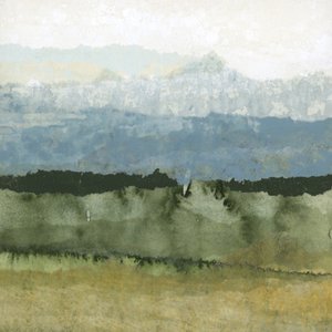 Paisagem verde enevoada