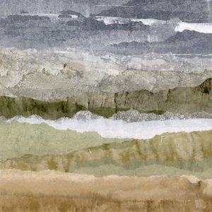Paisagem abstrata em tons suaves