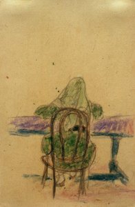 Sem título (garota sentada à mesa, por trás) de Laszlo Moholy Nagy