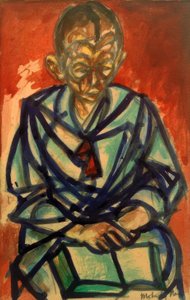 Sem título (marinheiro Miklós, lendo em livro) de Laszlo Moholy Nagy