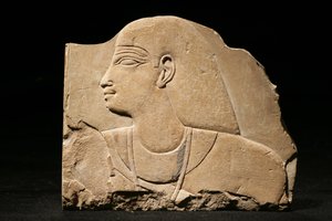 Mentu-em-hat, final da 25ª Dinastia-início da 26ª Dinastia, c.660-650 aC (calcário) de Late Period Egyptian