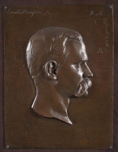 Retrato em relevo do Dr. Stimson, c.1880 (bronze) de Launt Thompson