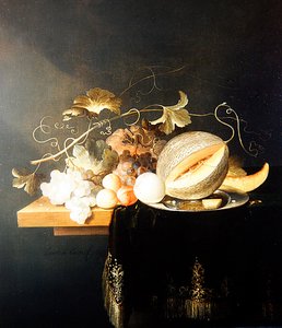 Uma Natureza Morta de Frutas (óleo sobre tela)