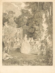 Fetes venitiennes de Laurent Cars after Antoine Watteau