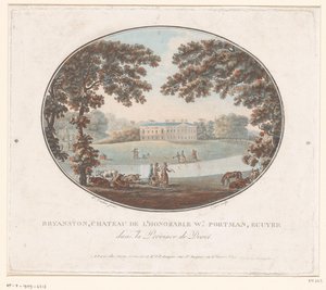 Vista da casa de campo de Sir William Portman em Bryanston
Bryanston, Chateau de l