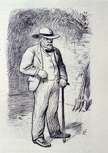 Retrato de Louis Pasteur (1822-1895) na sua propriedade em Villeneuve-l