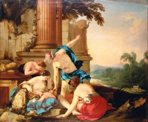Mercúrio confia Baco ao cuidado das ninfas, 1638