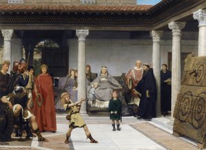 Die Erziehung der Kinder von Clotilde und Clovis von Lawrence Alma Tadema