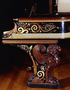 Um pianoforte de grande importância projetado por Sir Lawrence Alma-Tadema, ação de Steinway New York. Construído em 1887., 1887 de Lawrence Alma Tadema